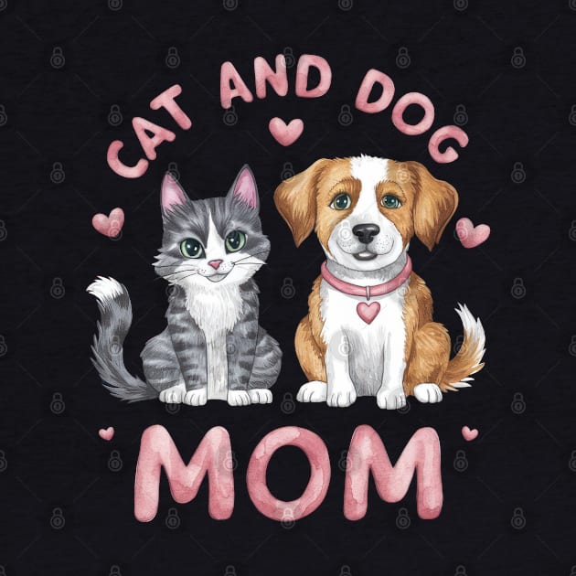 Cat and Dog Mom by TooplesArt